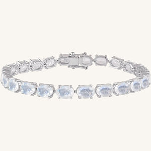 <b>Rainbow</b> Moonstone <b>Bracelet</b> in 92.5 Sterling Silver KLSB-20641 - Product Image 1