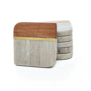 Sous-verres en marbre et bois de haute qualité, nouveau design, accessoires de décoration de table, tapis et coussinets en gros - Product Image 3