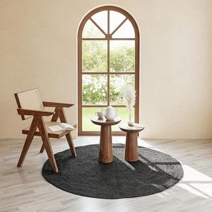 Tapis pour salon en coton, jute et denim, 100% tressés à la main avec option de personnalisation, adaptés aux animaux domestiques, écologiques - Product Image 2