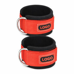 Tobillera con Anillo en D Personalizable para Levantamiento de Pesas en Gimnasio, Material de Algodón/Poliéster, Correa Ajustable, Antideslizante, Protección Profesional - Product Image 5