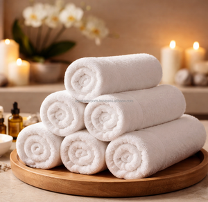 Serviettes de toilette en coton jacquard épais de haute qualité 300 GSM pour spa, salon et usage sportif - Écologiques, séchage rapide, super douces - Product Image 2