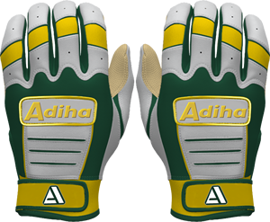 ถุงมือตีเบสบอล Adiha แบบปรับแต่งได้สำหรับมืออาชีพ สีเขียว เหลือง ขาว หนังบุฟองน้ำ ปิดด้วยแถบตีนตุ๊กแก สำหรับผู้ใหญ่ทุกเพศ ใช้สำหรับฝึกซ้อม ทนทาน - Product Image 1