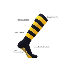 High Quality Striped Knee High <b>Waterproof</b> Seamless Fusing Breathable All Seasons Outdoor Sports <b>Socks</b> - Product Image 3
