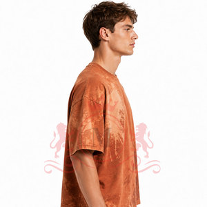 T-shirt léger à épaules tombantes effet délavé soleil, en tissu respirant, pour un style décontracté moderne au quotidien - Product Image 2