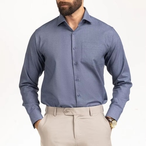 Chemises habillées d'été 2026 pour hommes, coupe ajustée, col rabattu, poignets boutonnés, 100 % coton, écologiques, douces, respirantes et à séchage rapide - Product Image 2