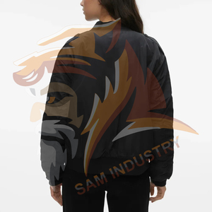 Customized High Quality Women Stain <b>Jacket</b> Custom Women <b>Ladies</b> Bomber Satin <b>Jacket</b> With OEM and ODM Services - Product Image 2