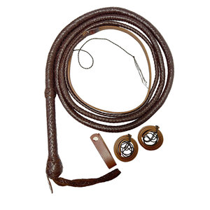 Fouet en cuir fait main de qualité supérieure, cuir véritable durable, poignée robuste, design flexible, idéal pour l'entraînement - Product Image 1