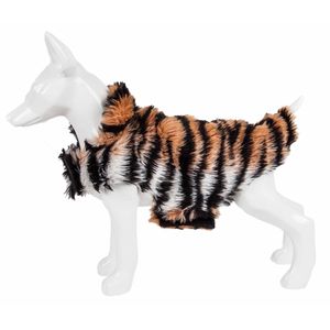 Cappotto/Giacca per Cani in Pelliccia di Visone Luxe Tigerbone con Fantasia Tigre Glamour - Abbigliamento per Animali Domestici - Product Image 5
