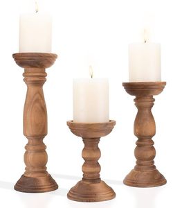 Heritage Wooden Candle Holder Timeless Decorative Accent <b>Inspired</b> <b>By</b> Traditional Woodworking Techniques And Designs - Product Image 5