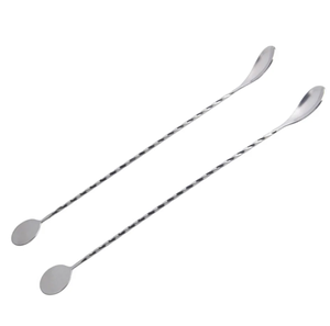 Cuillère à cocktail en acier inoxydable de qualité supérieure, cuillère de bar avec logo personnalisé pour cadeau - Product Image 3