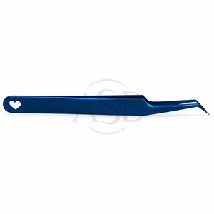 Pinzas Curvas para Pestañas con Aislamiento de Plasma Azul, Acero Inoxidable, Impresión de Logotipo Personalizado, Instrumento de Belleza, Aplicador de Pestañas - Product Image 4