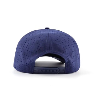 Casquettes de baseball personnalisées à 5 panneaux avec logo brodé, tissu perforé imperméable, visière incurvée, chapeau de golf avec cordon pour homme et femme - Product Image 3