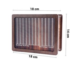 Caja de Ahorro para Niños y Adultos |   Hucha de madera con cerradura |   Hucha de gran tamaño con objetivo de 2 lakh |   Caja de Ahorro de 1 Lakh - Product Image 2