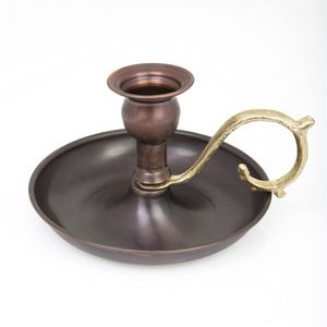 Candelabro de Metal con Acabado Bronce Antiguo, de Una Sola Cabeza, para Velas Cónicas, Ideal para Bodas, Eventos, Vestíbulos de Hoteles y Decoración de Iglesias - Product Image 4