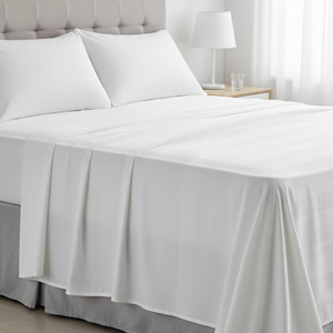 Premium 300 TC <b>Bamboo</b> Bedsheet Pure Ivory Soft Touch All Season Luxury Bedding for Export and Hospitality Supply India - Product Image 3