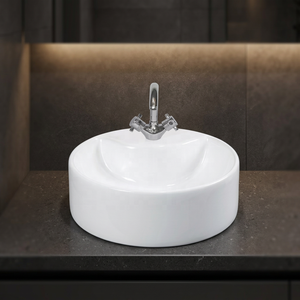 Lavabo rectangular moderno de cerámica para encimera, en acabado mate dorado y negro, artístico, para baño. - Product Image 6