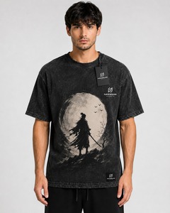 T-shirt léger pour homme en coton 100% délavé à l'acide, respirant, écologique, personnalisable OEM, vente en gros - Product Image 1
