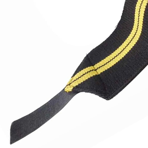 Yellow Stripe Wrist <b>Wraps</b> Adjustable Thumb Loop Wrist Support Straps Weightlifting Powerlifting Gym Training Fitness Sports - Product Image 6