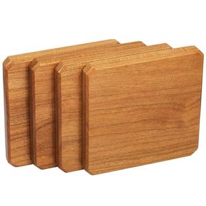 Sous-verres et tapis en bois de style bohème, faits à la main, lavables, non toxiques, pour la maison, les cafés et les hôtels - Diamètre personnalisable - Product Image 1