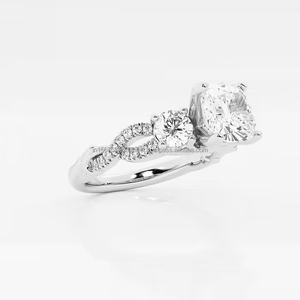 Anillo Vintage de oro de 14 quilates con diamante de cojín IGI/GIA Lab Grown compromiso/anillo de bodas para joyería de fiesta de mujer - Product Image 4