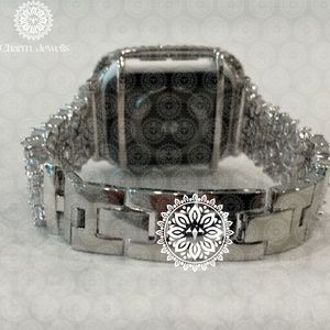 Montre de luxe pour homme Charm Jewells en acier inoxydable, cadran 40 mm, lunette sertie de diamants, mouvement mécanique analogique, date automatique, étanche 10 bars - Product Image 2