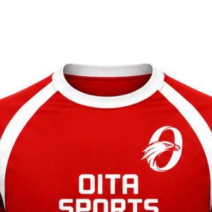 Maillot de lacrosse rouge et blanc pour hommes, chemise d'équipe professionnelle à manches courtes, uniforme de sport léger et respirant, entraînement et match W - Product Image 3