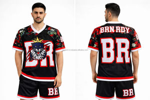 High Quality Custom Logo Light Blue <b>Maroon</b> Gradient Short American Football Jersey 100% Polyester Moisture-Wicking Breathable - Product Image 6