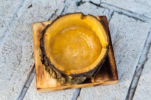 Handmade Wooden <b>Ashtray</b>, Rustic Bark Rim Household Groove Wood Cigar <b>Ashtray</b> Anti-Fall Easy to Clean with Natural Look - Product Image 6