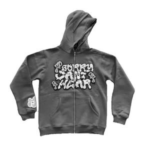 Pink <b>Zip</b>-Up <b>Hoodie</b> Men Oversized Fleece Streetwear Graphic Print Front <b>Pocket</b> Regular Sleeve Winter Wear 100% Cotton Waterproof - Product Image 4