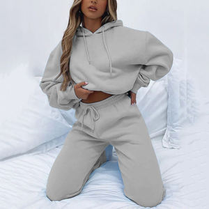 Conjunto Deportivo de 2 Piezas para Mujer, Invierno, Algodón y Felpa, Estampado Digital, Ecológico, Secado Rápido y Transpirable - Product Image 3