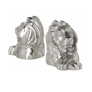 King & Knight Aluminium Chess Bookends Mirror Polish Study <b>Desk</b> Organizer Shelve Gift Book End <b>Office</b> Decor Metal <b>Accessories</b> - Product Image 4