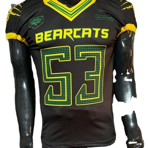 Maillot de football américain maillot de fan maillot de parent sublimation matériel de broderie en sergé grande taille support personnalisé vraies photos vidéo - Product Image 1