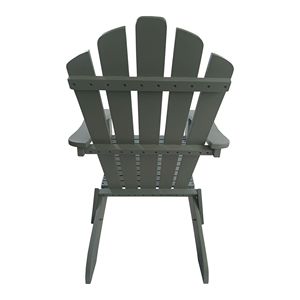 Sedia Adirondack Pieghevole in Legno Grigio per Esterni o Interni - Product Image 6