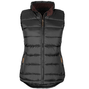 Gilet matelassé sans manches coupe-vent avec fermeture éclair, taille personnalisable, gilets matelassés brillants pour femmes - Product Image 1