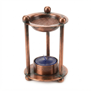 Handicrafts Brass Incense <b>Burner</b> With Star Cutouts Traditional Indian Dhoop Dani <b>For</b> Aromatic Use Home Decor - Product Image 4