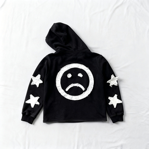 Sudadera con capucha unisex personalizada con logo, 500 GSM, estilo vintage, efecto desgastado por el sol, con cremallera, tejido French Terry, bordado con parches, efecto desgastado. - Product Image 1