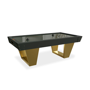 Mesa de Air Hockey de Alta Gama Fabricada en India, Mesa de Juego de Air Hockey para Interiores con Marco Metálico Dorado, Diseño Duradero para el Hogar o Club - Product Image 1
