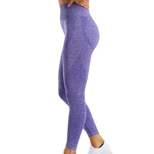 Leggings de yoga grande taille pour femmes, sans couture, antibactériens, respirants, taille mi-haute, longueur genou, décontractés, extensibles, unis et lisses - Product Image 3