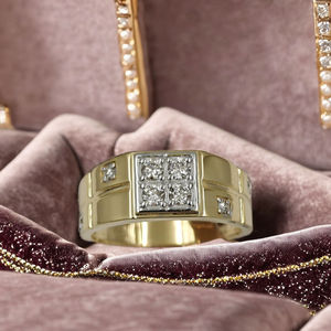 Anillo de Oro de 14K Premium para Caballero con Diamante Natural de Corte Brillante Redondo de 0.40Ct, Certificado IGI, Chapado en Rodio, Moderno para Uso Profesional - Product Image 3