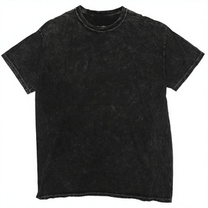 OEM unisexe acide lavé T-Shirt col rond 100% coton multicolore mélange Vintage Style plaine chemise vierge pour hommes et femmes - Product Image 1