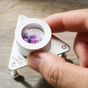 Loupe à bijoux à triple lentille 10X avec trépied pliable, loupe portative mains libres, outil professionnel pour la classification des pierres précieuses et des pièces de monnaie - Product Image 2