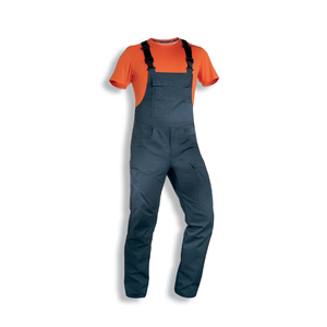 Overol de Mezclilla Azul para Hombre, Color Sólido, Algodón de Peso Medio, Estilo Casual para Trabajo, Corte Regular de Primavera - Product Image 1
