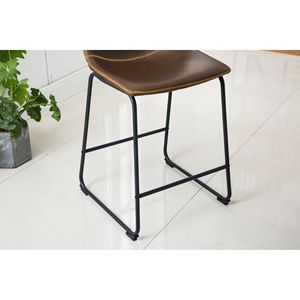 ชุดโต๊ะรับประทานอาหารไม้โบราณ Bronco พร้อมโต๊ะสูงแบบเคาน์เตอร์และเก้าอี้สีน้ำตาลสี่ตัว - Product Image 6