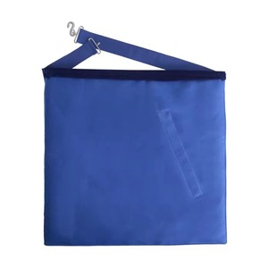Delantal Étnico Masónico de la Logia Azul, Terciopelo Azul Real, Personalizable con Pilares Blancos MAP-0098 - Product Image 3