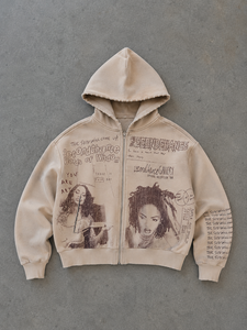 Sudadera con Capucha Personalizada con Lavado Ácido y Bordado, Detalles Desgastados y Rasgados en las Mangas, Felpa de Algodón Grueso, Secado Rápido, Ecológica - Product Image 4