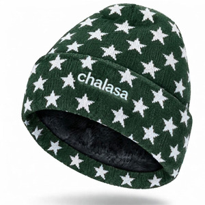 New Arrival Custom Casual Unisex Star Logo Cute Fashion Travel Knitted 100% <b>Wool</b> <b>Beanie</b> Hat - Product Image 6