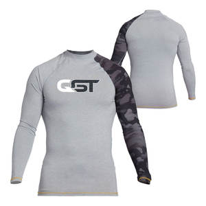 Logo personnalisé MMA Rash Guard pour hommes demi-manches chemises de compression à séchage rapide pour BJJ Training Jiu Jitsu Kimono - Product Image 4