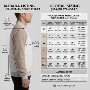 Chaqueta Bomber Acolchada para Hombre, Estilo Urbano, Forro Polar Sherpa, Invierno, Felpa, Poliéster, Algodón, Chaqueta Casual para Hombre - Product Image 6
