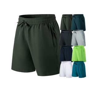 <b>Men's</b> Dark <b>Green</b> Quick Dry Bermuda Sports <b>Shorts</b> With Pockets Elastic Waist Casual Sport Wear - Product Image 3