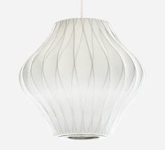 Lanterne suspendue en tissu blanc irrégulier, luminaire suspendu minimaliste, décoration intérieure pour la maison, luminaire de plafond pour salon, léger - Product Image 1